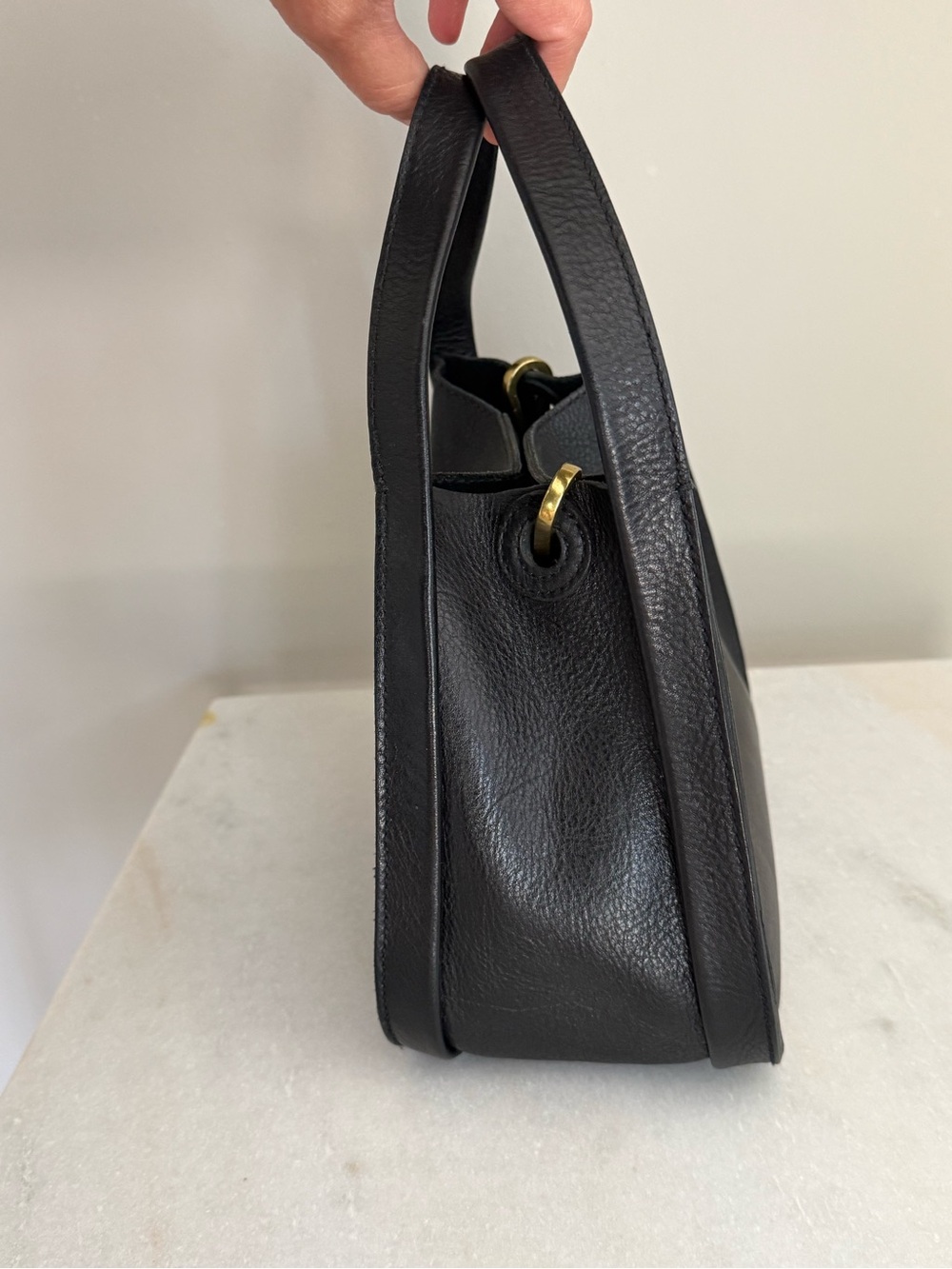 Madewell Sydney Black Leather Crossbody Handbag Removable Strap - Picture 8 of 8